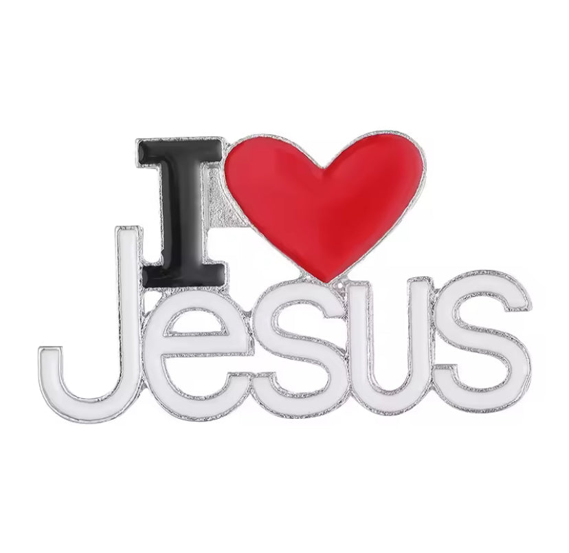 PIN  - Eu Amo Jesus - personalizado com coração