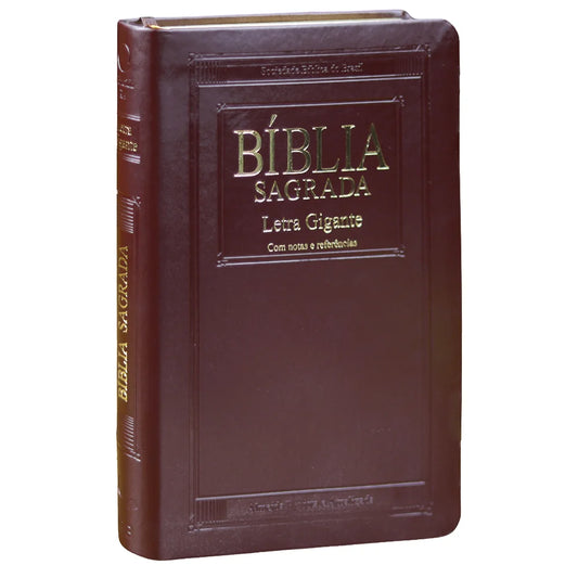 Bíblia Sagrada | Letra Gigante | ARA | Capa Marrom Nobre Luxo | c/ índice