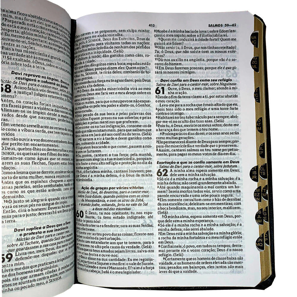 BIBLIA PEQUENA COM INDICE PRETO LUXO