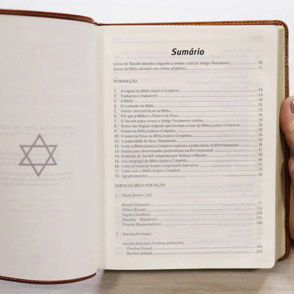 Bíblia Judaica Completa | Letra Normal | Capa Luxo Marrom