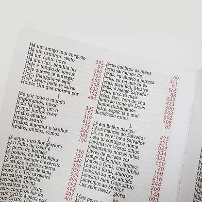 HARPA AVIVADA E CORINHOS MÉDIO | LETRA GIGANTE | FLORAL ROSA CAPA DURA