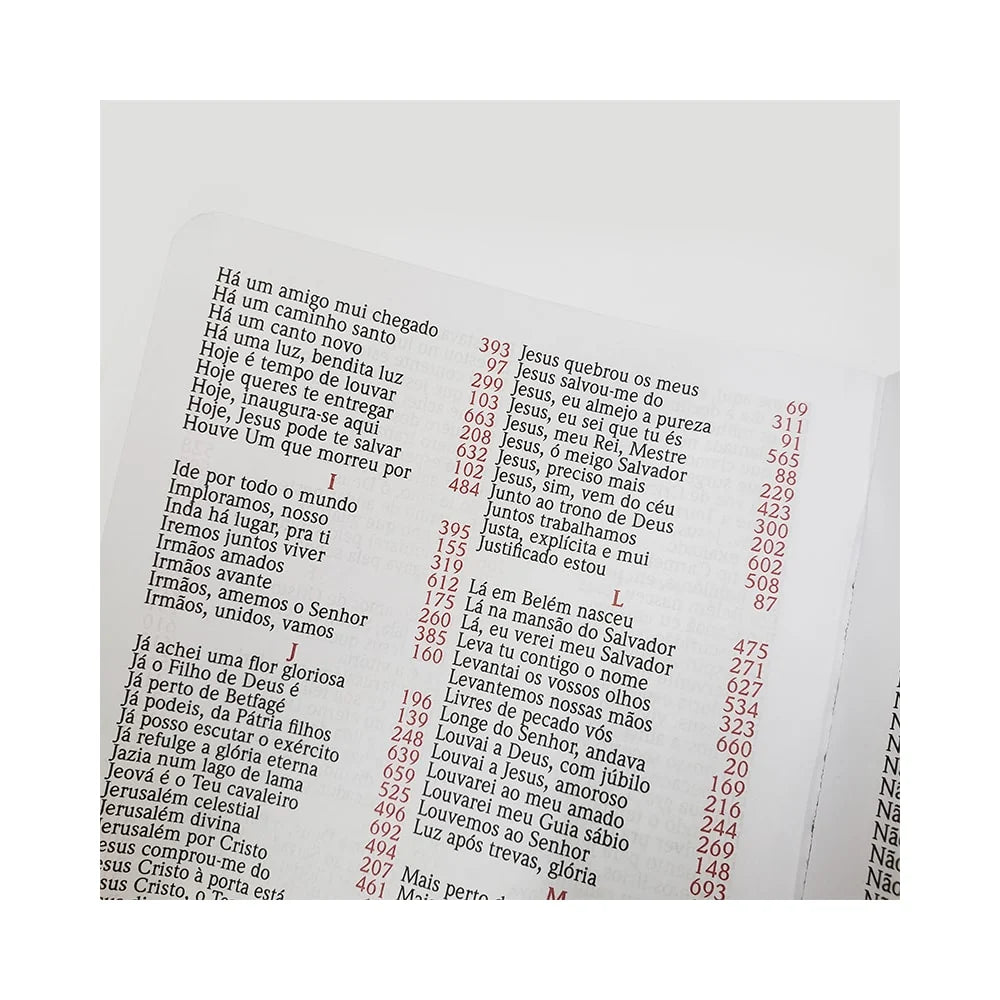 HARPA AVIVADA E CORINHOS MÉDIO | LETRA GIGANTE | LEÃO BRANCO E VERMELHO CAPA DURA