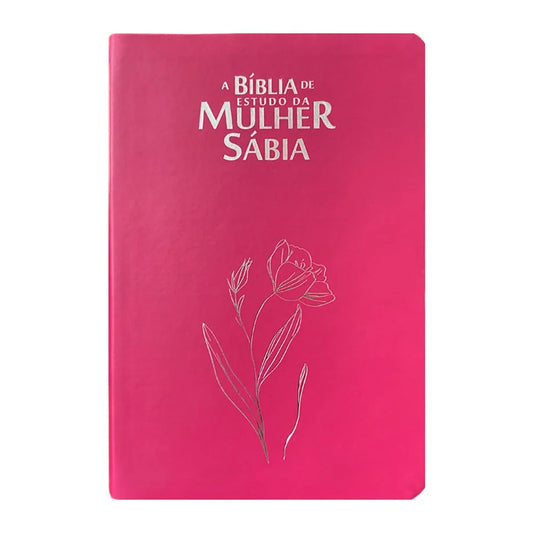BÍBLIA DE ESTUDO DA MULHER SÁBIA ARC HARPA AVIVADA CAPA MAGNÓLIA PINK