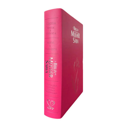 BÍBLIA DE ESTUDO DA MULHER SÁBIA ARC HARPA AVIVADA CAPA MAGNÓLIA PINK