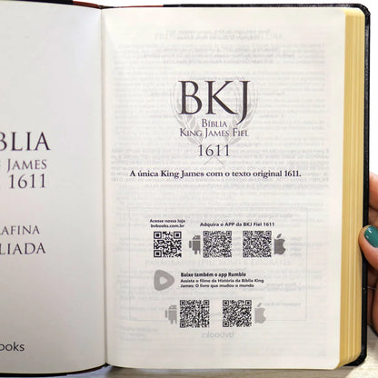 BÍBLIA KING JAMES 1611 ULTRAFINA AMPLIADA (DUOTONE) MARROM E PRETA
