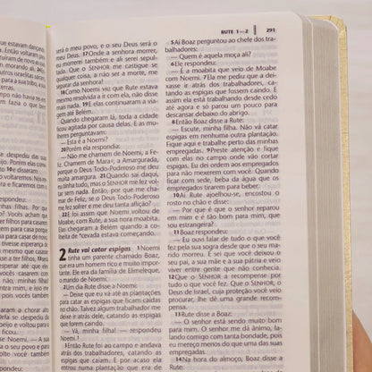 BÍBLIA SAGRADA NTLH SÉRIE CRISTAL – CAPA DOURADA COM ÍNDICE LATERAL