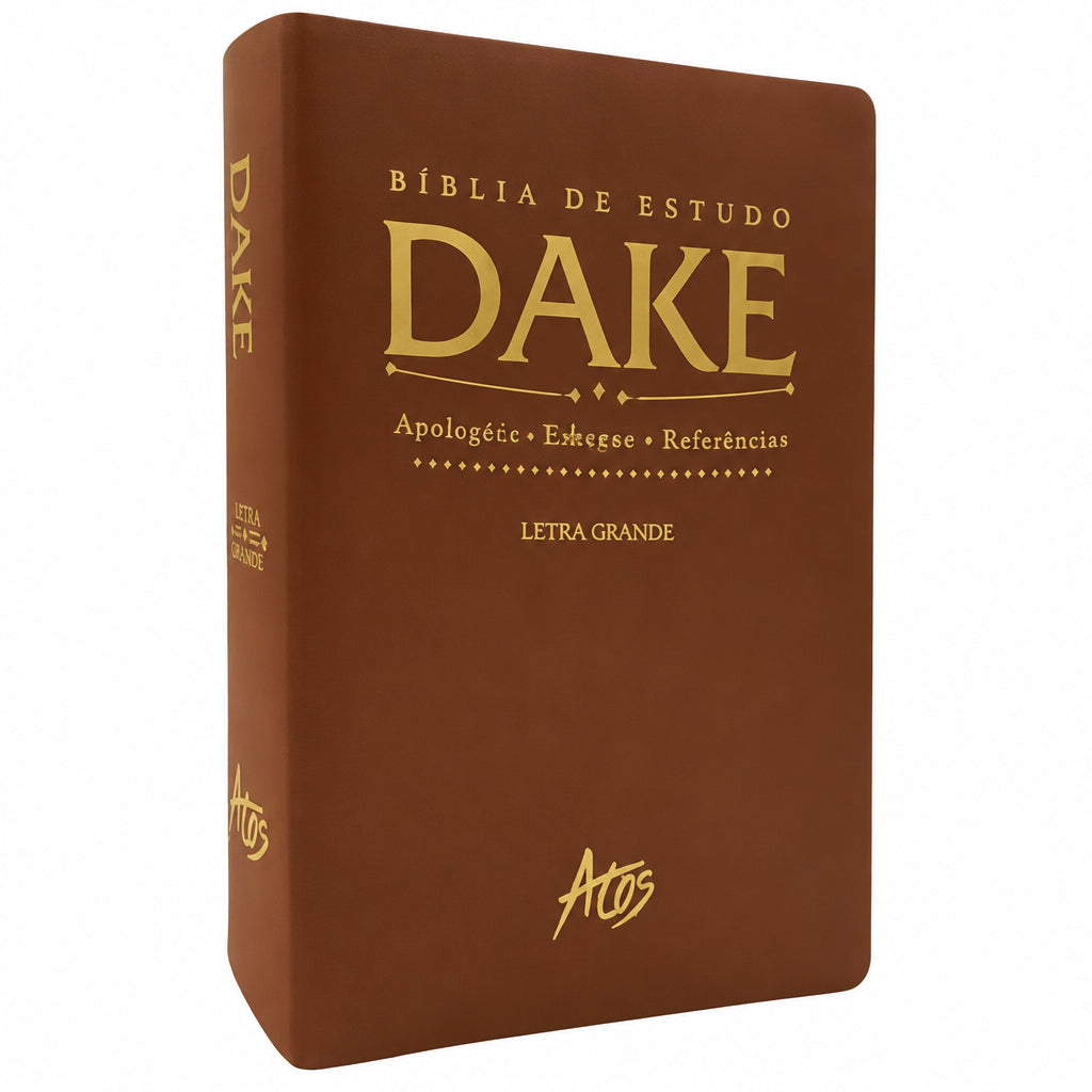 BÍBLIA DE ESTUDO DAKE | LETRA GRANDE | CAPA LUXO CARAMELO