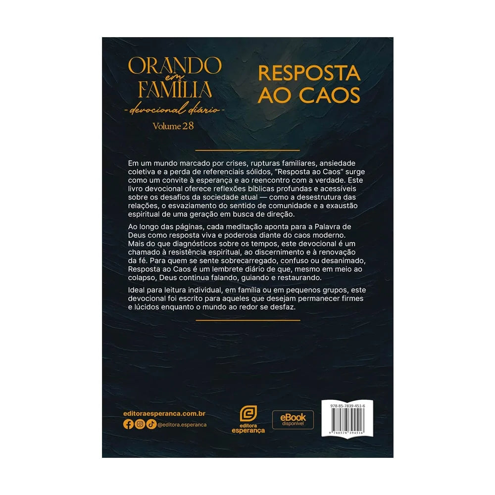 ORANDO EM FAMÍLIA 2026 | RESPOSTA AO CAOS