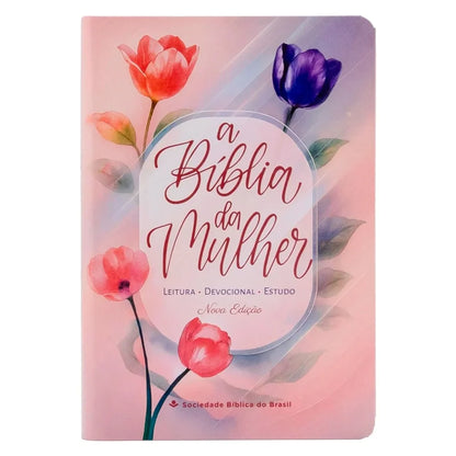 Bíblia da Mulher Tulipa Azul | ARC | Edição Portátil