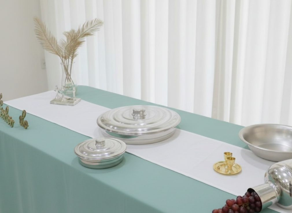 TOALHA VERDE PARA MESA DE SANTA CEIA