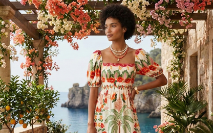 VESTIDO MIDI PALMEIRA EQUATORIAL