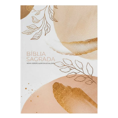 BÍBLIA SAGRADA BRUSH E FOLHAS | NVA | CAPA BROCHURA