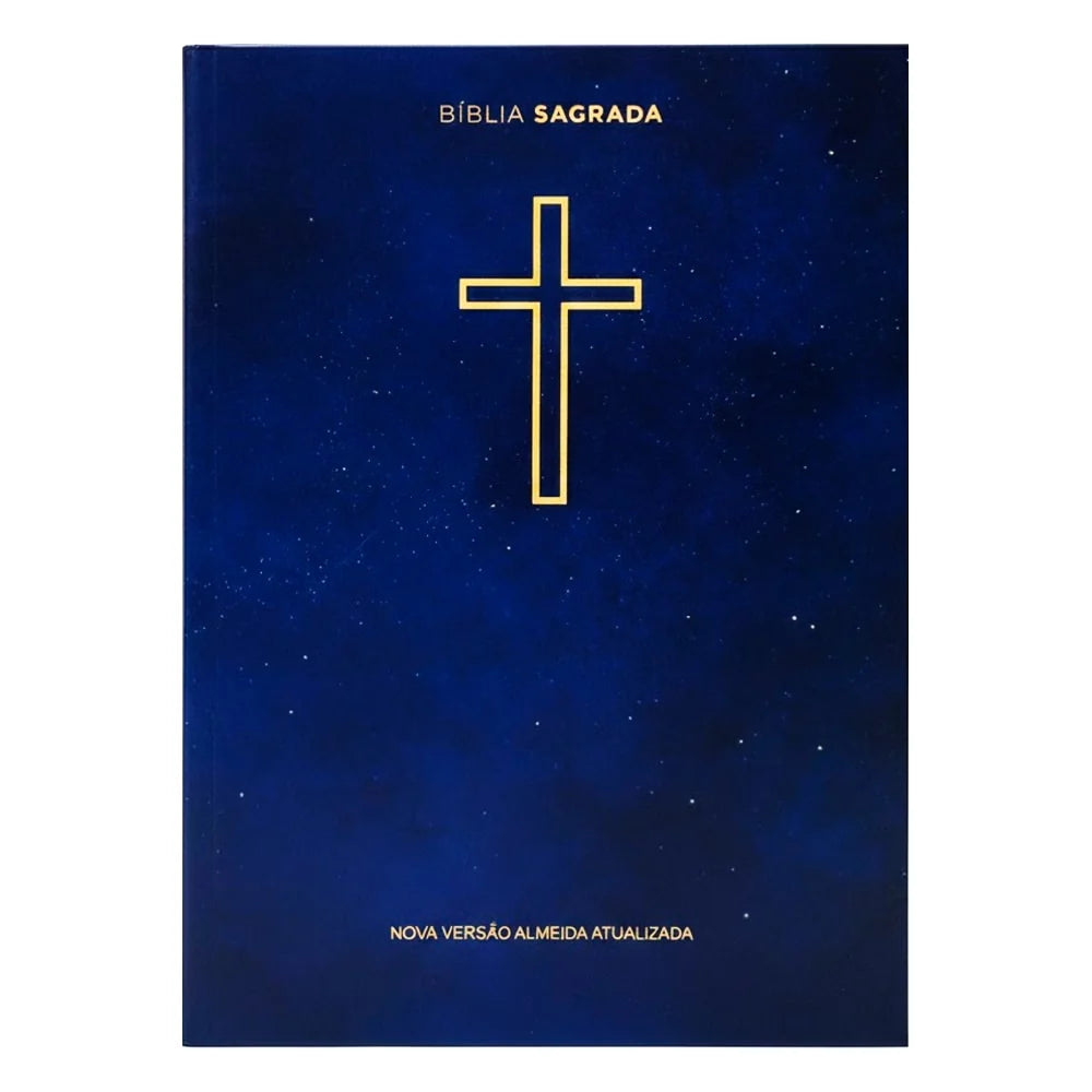 BÍBLIA SAGRADA SALVOS PELA GRAÇA | NVA | CAPA BROCHURA AZUL