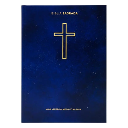 BÍBLIA SAGRADA SALVOS PELA GRAÇA | NVA | CAPA BROCHURA AZUL