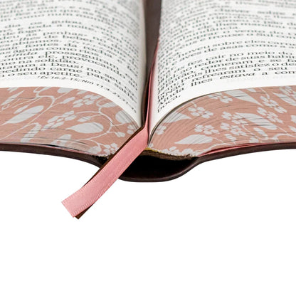BÍBLIA SAGRADA LETRA SUPERGIGANTE - ARC - COM ÍNDICE - ROSA E MARROM