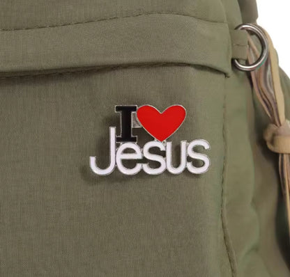 PIN  - Eu Amo Jesus - personalizado com coração
