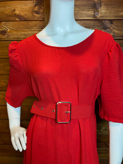 VESTIDO LONGO PRINCESA COM CINTO - LÍDIA