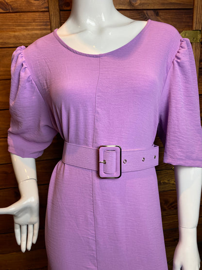 VESTIDO LONGO PRINCESA COM CINTO - LÍDIA