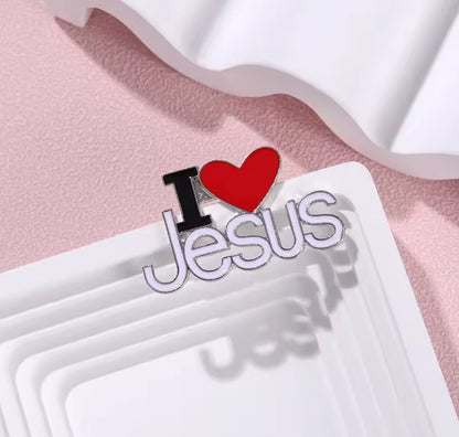 PIN  - Eu Amo Jesus - personalizado com coração