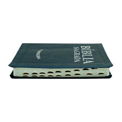 BIBLIA PEQUENA COM INDICE AZUL LUXO