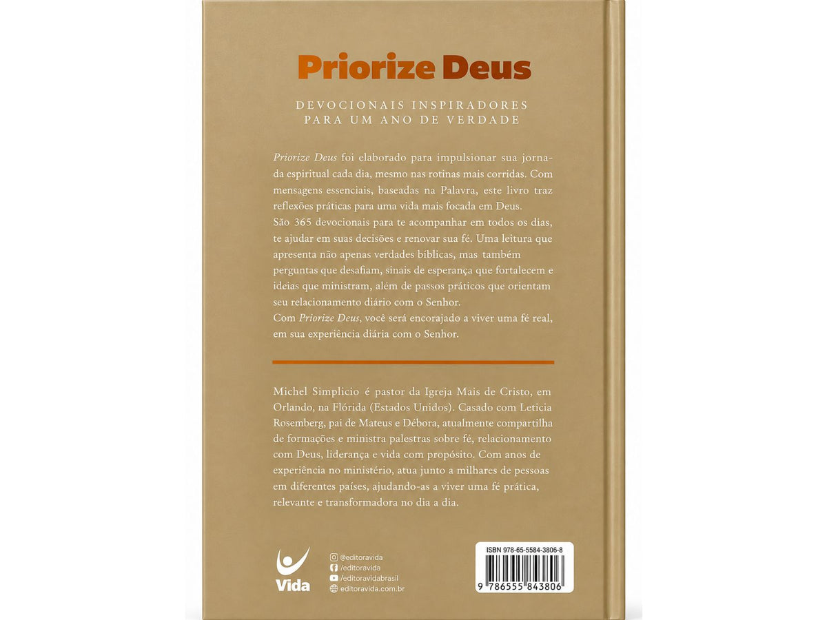 PRIORIZE DEUS 2027 | DEVOCIONAIS DIÁRIOS PARA 365 DIAS | CAPA DURA | MICHEL SIMPLICIO