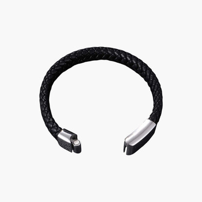Pulseira Personalizada de Couro e Aço Inoxidável