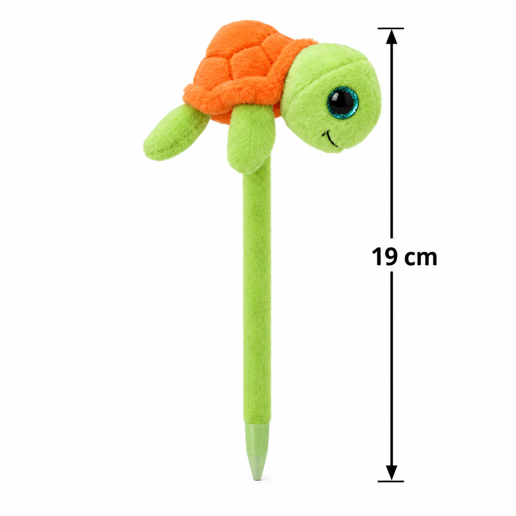Caneta de Peluche Tartaruga Verde – Coleção Orbys