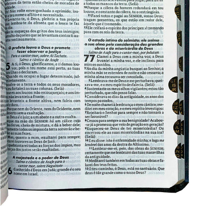 BIBLIA PEQUENA COM INDICE AZUL LUXO