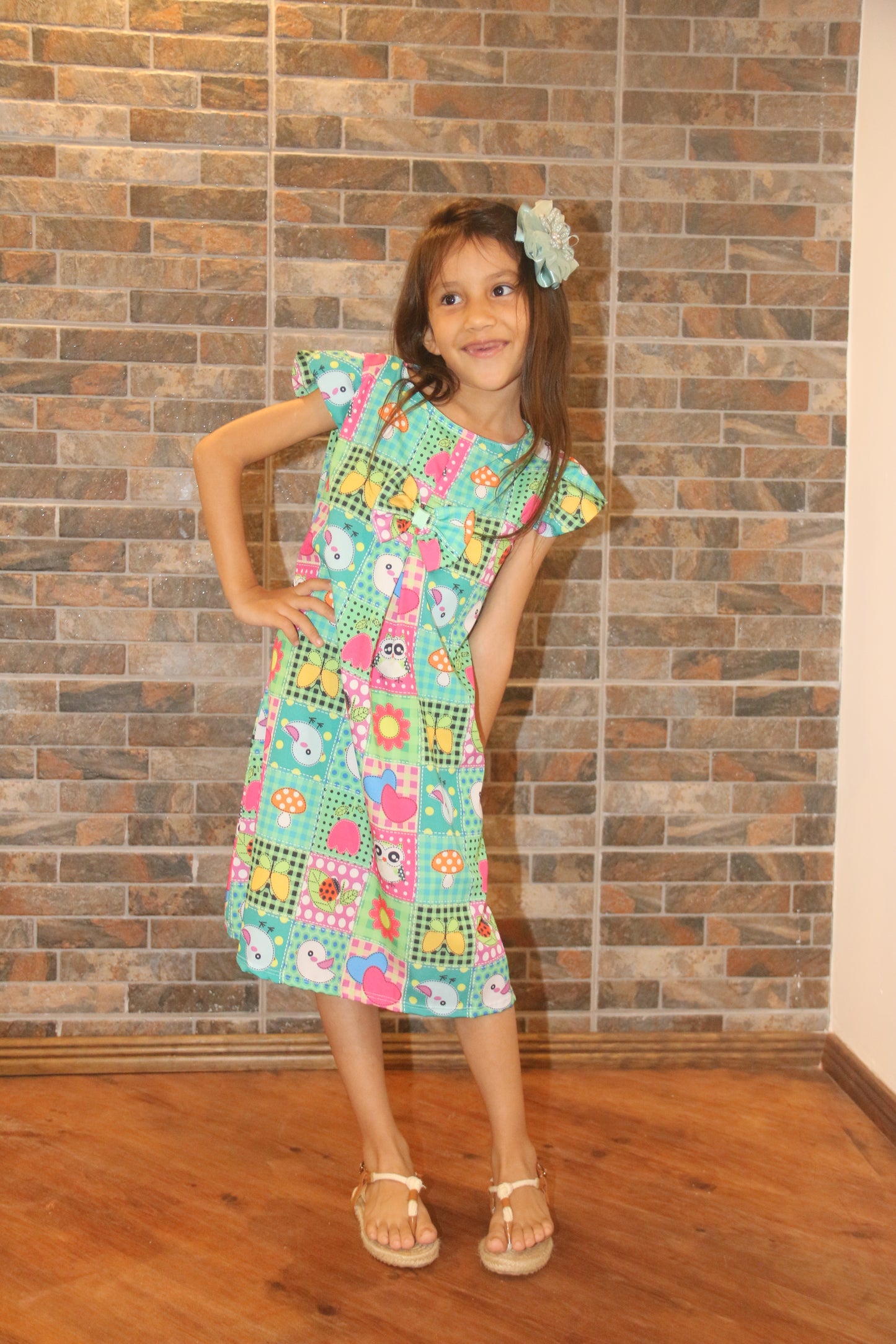VESTIDO TRAPÉZIO CASUAL PASSARINHO