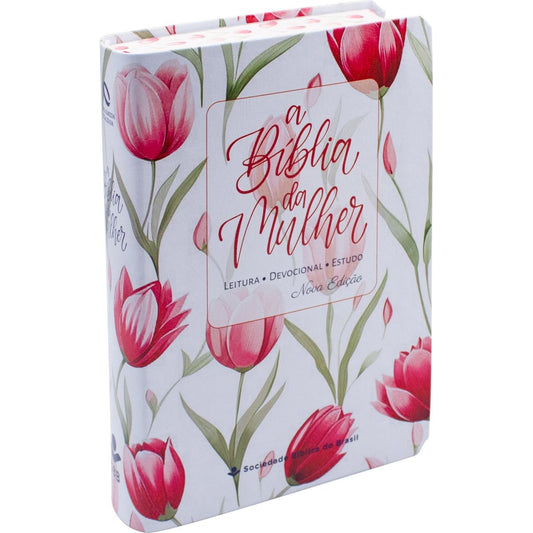 Bíblia da Mulher NA065NBEM - Tulipas Branca
