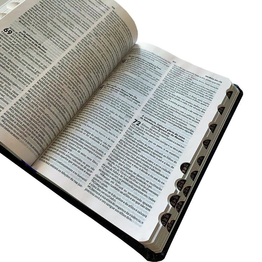 BIBLIA PEQUENA COM INDICE AZUL LUXO