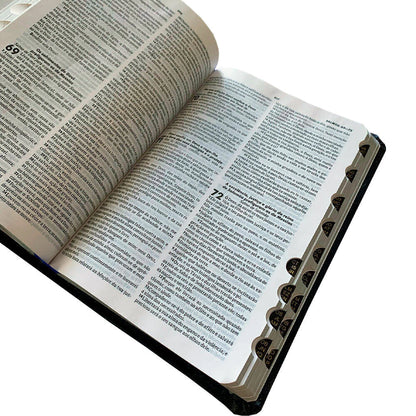 BIBLIA PEQUENA COM INDICE AZUL LUXO