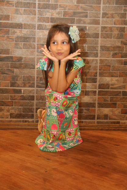 VESTIDO TRAPÉZIO CASUAL PASSARINHO