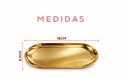 Bandeja oval gold