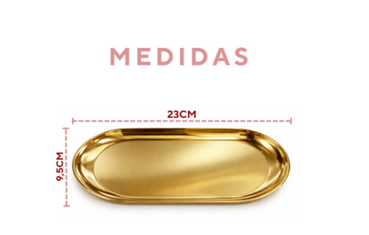 Bandeja oval gold