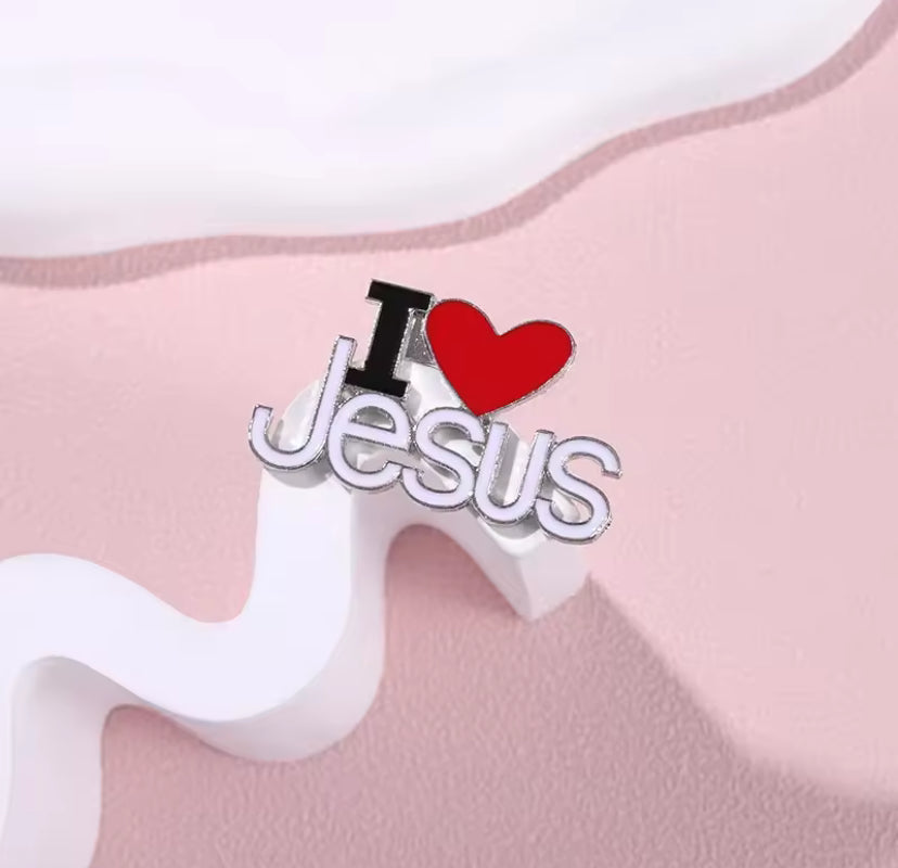 PIN  - Eu Amo Jesus - personalizado com coração