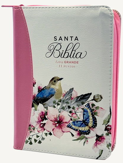 BÍBLIA RVR 1960 COLEÇÃO FANTASIA – EDIÇÃO ESPECIAL FLORES AZUIS COM ZÍPER