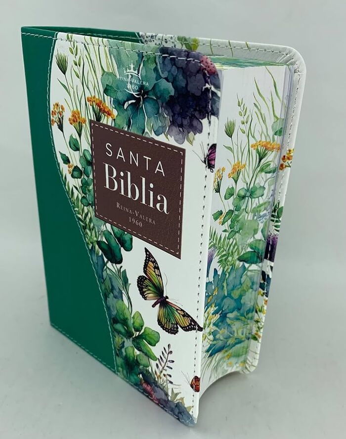 BÍBLIA RVR60 DE BOLSO, CAPA DE COURO, EDIÇÃO RENOVAÇÃO VERDE