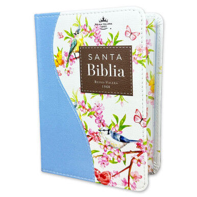 BÍBLIA RVR60 DE BOLSO, CAPA EM IMITAÇÃO DE COURO (MODELO RENOVAÇÃO AZUL