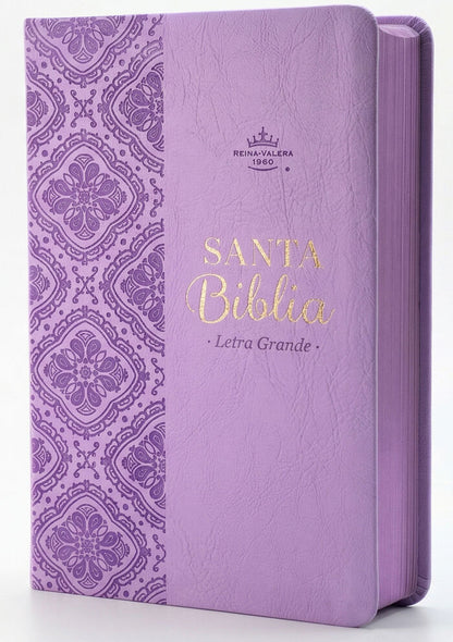 BÍBLIA RVR 1960 BI-COLOR: ELEGÂNCIA LAVANDA E PÚRPURA