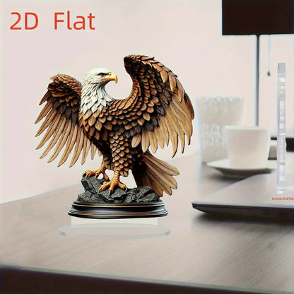 PLACA DECORATIVA DE ACRÍLICO ÁGUIA 2D