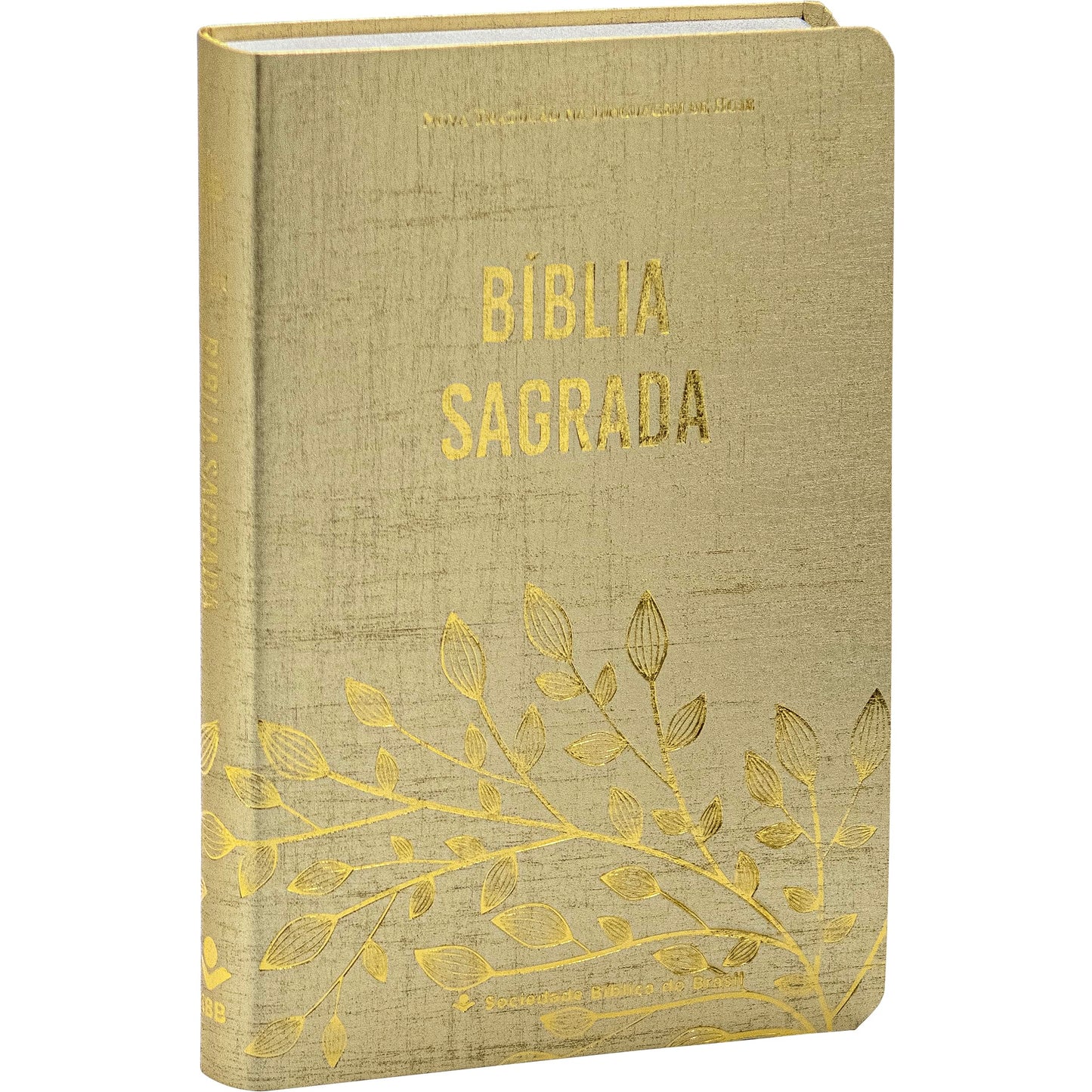 BÍBLIA SAGRADA NTLH SÉRIE CRISTAL – CAPA DOURADA COM ÍNDICE LATERAL