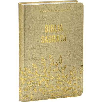 BÍBLIA SAGRADA NTLH SÉRIE CRISTAL – CAPA DOURADA COM ÍNDICE LATERAL
