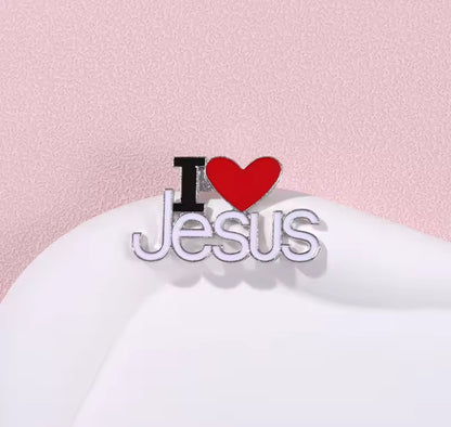 PIN  - Eu Amo Jesus - personalizado com coração