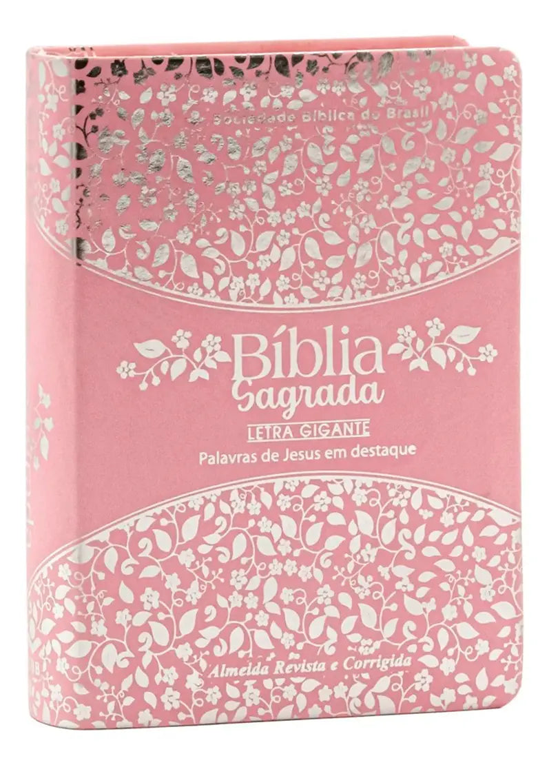 BÍBLIA SAGRADA ARC ROSA LETRA GIGANTE – PALAVRAS DE JESUS EM VERMELHO