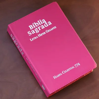 BIBLIA SAGRADA ARC LETRA HIPER GIGANTE CAPA LUXO PINK