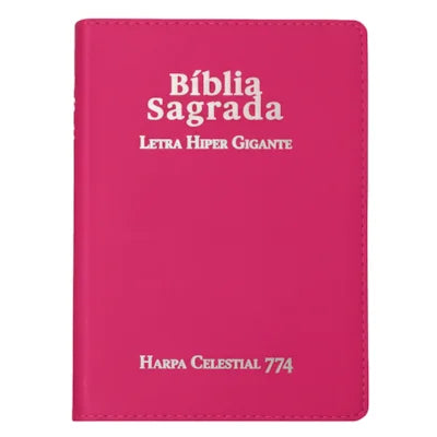 BIBLIA SAGRADA ARC LETRA HIPER GIGANTE CAPA LUXO PINK