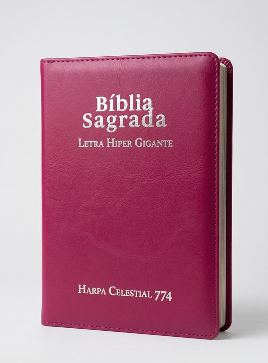 BIBLIA SAGRADA ARC LETRA HIPER GIGANTE CAPA LUXO PINK