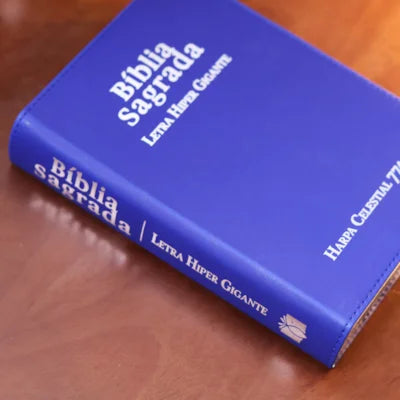 BIBLIA SAGRADA ARC LETRA HIPER GIGANTE CAPA LUXO AZUL