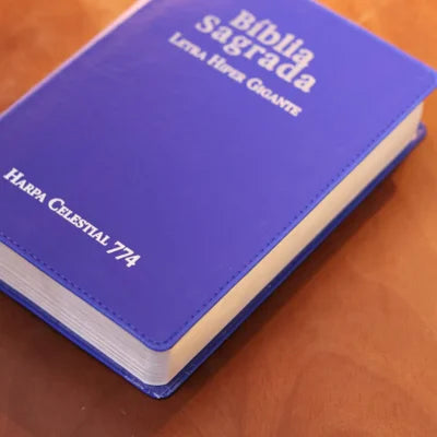 BIBLIA SAGRADA ARC LETRA HIPER GIGANTE CAPA LUXO AZUL